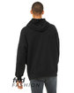 Bella + Canvas FWD Fashion Unisex Raw Seam Hooded Sweatshirt BLACK HEATHER ModelBack