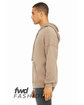 Bella + Canvas FWD Fashion Unisex Raw Seam Hooded Sweatshirt TAN ModelSide