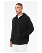 Bella + Canvas Unisex Sponge Fleece DTM Full-Zip Hooded Sweatshirt BLACK ModelSide
