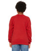 Bella + Canvas Youth Sponge Fleece Raglan Sweatshirt red ModelBack
