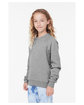 Bella + Canvas Youth Sponge Fleece Raglan Sweatshirt athletic heather ModelSide