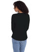 Next Level Apparel Ladies' Relaxed Long Sleeve T-Shirt black ModelBack