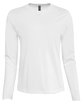 Next Level Apparel Ladies' Relaxed Long Sleeve T-Shirt white OFFront