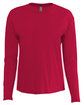 Next Level Apparel Ladies' Relaxed Long Sleeve T-Shirt red OFFront