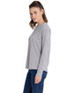 Next Level Apparel Ladies' Relaxed Long Sleeve T-Shirt heather gray ModelSide