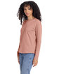 Next Level Apparel Ladies' Relaxed Long Sleeve T-Shirt desert pink ModelSide