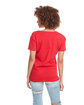 Next Level Apparel Ladies' Relaxed V-Neck T-Shirt red ModelBack