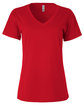 Next Level Apparel Ladies' Relaxed V-Neck T-Shirt red OFFront