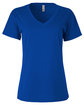 Next Level Apparel Ladies' Relaxed V-Neck T-Shirt royal OFFront