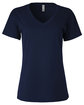 Next Level Apparel Ladies' Relaxed V-Neck T-Shirt midnight navy OFFront