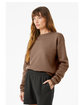 Bella + Canvas Unisex Drop Shoulder Fleece vintage brown ModelSide