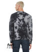 Bella + Canvas FWD Fashion Unisex Tie-Dye Pullover Sweatshirt wht/ gry/ black ModelBack