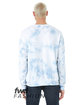 Bella + Canvas FWD Fashion Unisex Tie-Dye Pullover Sweatshirt wht/ sky blue ModelBack