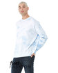 Bella + Canvas FWD Fashion Unisex Tie-Dye Pullover Sweatshirt wht/ sky blue ModelQrt