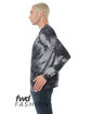 Bella + Canvas FWD Fashion Unisex Tie-Dye Pullover Sweatshirt wht/ gry/ black ModelSide
