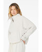 Bella + Canvas Ladies' Sponge Fleece Half-Zip Pullover Sweatshirt vintage white ModelBack