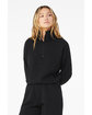 Bella + Canvas Ladies' Sponge Fleece Half-Zip Pullover Sweatshirt black ModelBack