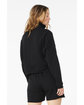 Bella + Canvas Ladies' Sponge Fleece Half-Zip Pullover Sweatshirt black ModelSide