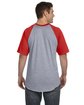 Augusta Sportswear Adult Short-Sleeve Baseball Jersey ATH HTHR/ RED ModelBack