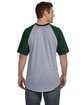 Augusta Sportswear Adult Short-Sleeve Baseball Jersey ATH HTHR/ DK GRN ModelBack