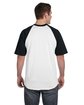 Augusta Sportswear Adult Short-Sleeve Baseball Jersey WHITE/ BLACK ModelBack