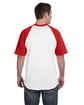Augusta Sportswear Adult Short-Sleeve Baseball Jersey WHITE/ RED ModelBack