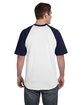 Augusta Sportswear Adult Short-Sleeve Baseball Jersey WHITE/ NAVY ModelBack