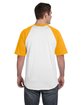 Augusta Sportswear Adult Short-Sleeve Baseball Jersey WHITE/ GOLD ModelBack