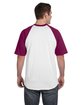 Augusta Sportswear Adult Short-Sleeve Baseball Jersey WHITE/ MAROON ModelBack