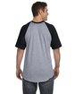 Augusta Sportswear Adult Short-Sleeve Baseball Jersey ATH HTHR/ BLACK ModelBack
