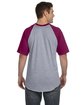 Augusta Sportswear Adult Short-Sleeve Baseball Jersey ATH HTHR/ MAROON ModelBack