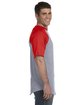 Augusta Sportswear Adult Short-Sleeve Baseball Jersey ATH HTHR/ RED ModelSide