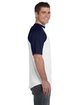 Augusta Sportswear Adult Short-Sleeve Baseball Jersey WHITE/ NAVY ModelSide