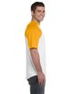 Augusta Sportswear Adult Short-Sleeve Baseball Jersey WHITE/ GOLD ModelSide