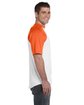 Augusta Sportswear Adult Short-Sleeve Baseball Jersey WHITE/ ORANGE ModelSide