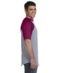 Augusta Sportswear Adult Short-Sleeve Baseball Jersey ATH HTHR/ MAROON ModelSide