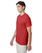 Hanes Adult Perfect-T Triblend T-Shirt athletic red hth ModelQrt