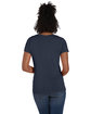 Hanes Ladies' Perfect-T Triblend V-Neck T-shirt navy triblend ModelBack