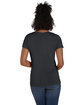 Hanes Ladies' Perfect-T Triblend V-Neck T-shirt slate triblend ModelBack