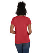 Hanes Ladies' Perfect-T Triblend V-Neck T-shirt red triblend ModelBack