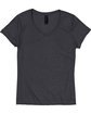 Hanes Ladies' Perfect-T Triblend V-Neck T-shirt slate triblend FlatFront