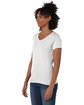 Hanes Ladies' Perfect-T Triblend V-Neck T-shirt eco white ModelQrt