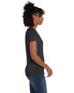Hanes Ladies' Perfect-T Triblend V-Neck T-shirt slate triblend ModelSide