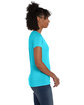Hanes Ladies' Perfect-T Triblend V-Neck T-shirt turquoise trblnd ModelSide