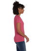 Hanes Ladies' Perfect-T Triblend V-Neck T-shirt jzzbrry pnk trbl ModelSide