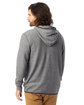 Alternative Adult Quarter Zip Fleece Hooded Sweatshirt eco gry/ eco blk ModelBack