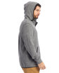 Alternative Adult Quarter Zip Fleece Hooded Sweatshirt eco gry/ eco blk ModelSide