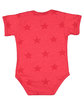 Code Five Infant Five Star Bodysuit red star ModelBack