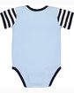 Rabbit Skins Infant Baby Rib Bodysuit LT BLU/ NV/ W ST ModelBack