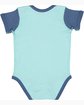 Rabbit Skins Infant Baby Rib Bodysuit CHILL/ INDIGO ModelBack